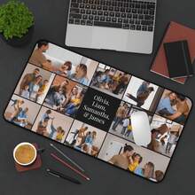 1PC Personalized Photo Large Mouse Pad With Stitched Edges, Custom Rectangle Mousepad Gift For Friend Girlfriend Boyfriend, Perfect Boy Gift For Birthday, Anniversary, Valentine's Day, 2026 Back-To-School Season - 23.6" X 13.8" - default - View 1