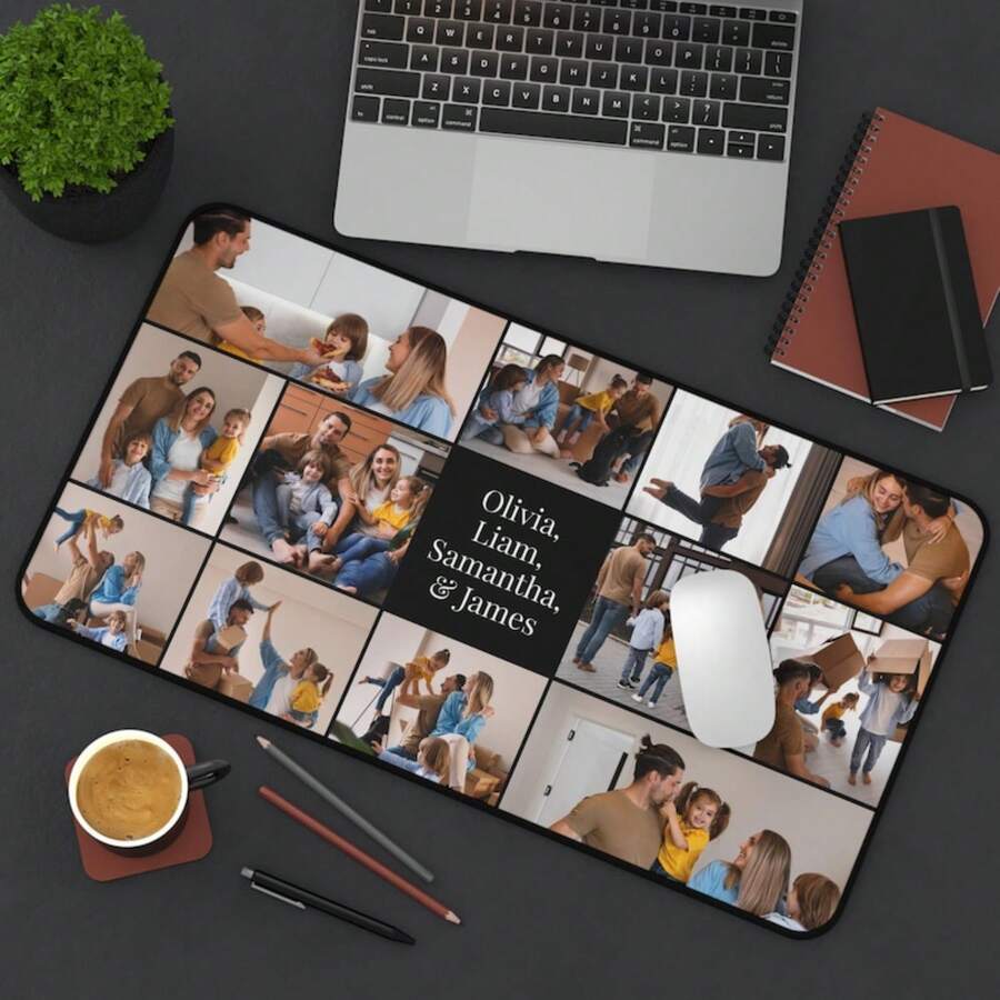 1PC Personalized Photo Large Mouse Pad With Stitched Edges, Custom Rectangle Mousepad Gift For Friend Girlfriend Boyfriend, Perfect Boy Gift For Birthday, Anniversary, Valentine's Day, 2026 Back-To-School Season - 23.6" X 13.8" - default - View 1