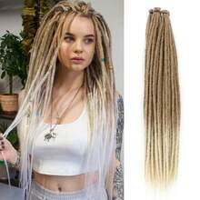 40 piezas/paquete Extensiones de cabello sintético trenzadas de 0,6 cm de ancho, para uso diario, fiestas, festivales de música - Multicolor - Ver 11