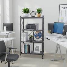 Upgraded Home 5-Tier Foldable Storage Shelf With Wheels ,Collapsible Shelving Unit,750 Lbs Large Capacity Storage Trolley,Display Metal Rack, Rolling Cart For Books,Kitchen Storage Shelves, Garage Storage,Pantry & Closet Organizer, Office Room,Decor,Bathroom(Black/White/Pink/Green),No Assembly - 彩色 - 查看 7