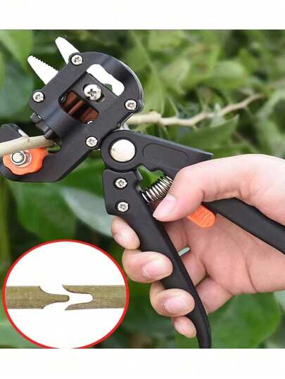 1 Set Grafting Tool Kit, Gardening Pruning Tools With Replacement Blades, Suitable For Cutting Plant Branches, Vines And Fruit Trees, Scissors, Ideal For Fruit Tree Grafting