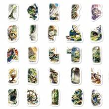 50pcs Steampunk Stickers, Distressed Vitality Theme, Watercolor Style, Graffiti Stickers For Decorating Guitar, Notebook, Luggage, DIY Planner, Computer, Diary And Memo, Retro Stickers, Decorative Stickers - Multicolor - View 3