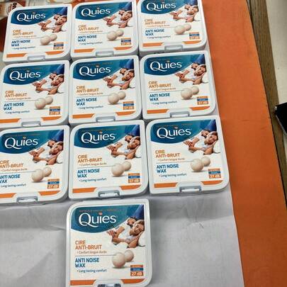 10 X Quies Pure Natural Wax Ear Plugs X 8 Pairs.