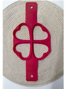 1个不粘煎饼和煎蛋模具，硅胶煎蛋圈烹饪模具，厨房烘焙配件 - 彩色 - 查看 13