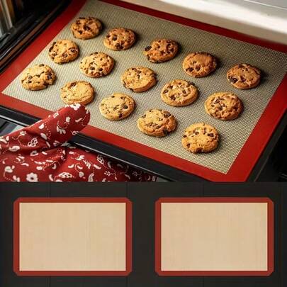1/2pcs 42cm*29.5cm Silicone Baking Mat - Reusable Silicone Baking Mat Non-Stick Baking Supplies, Suitable For Oven Use, Biscuits, Macarons, Pastries