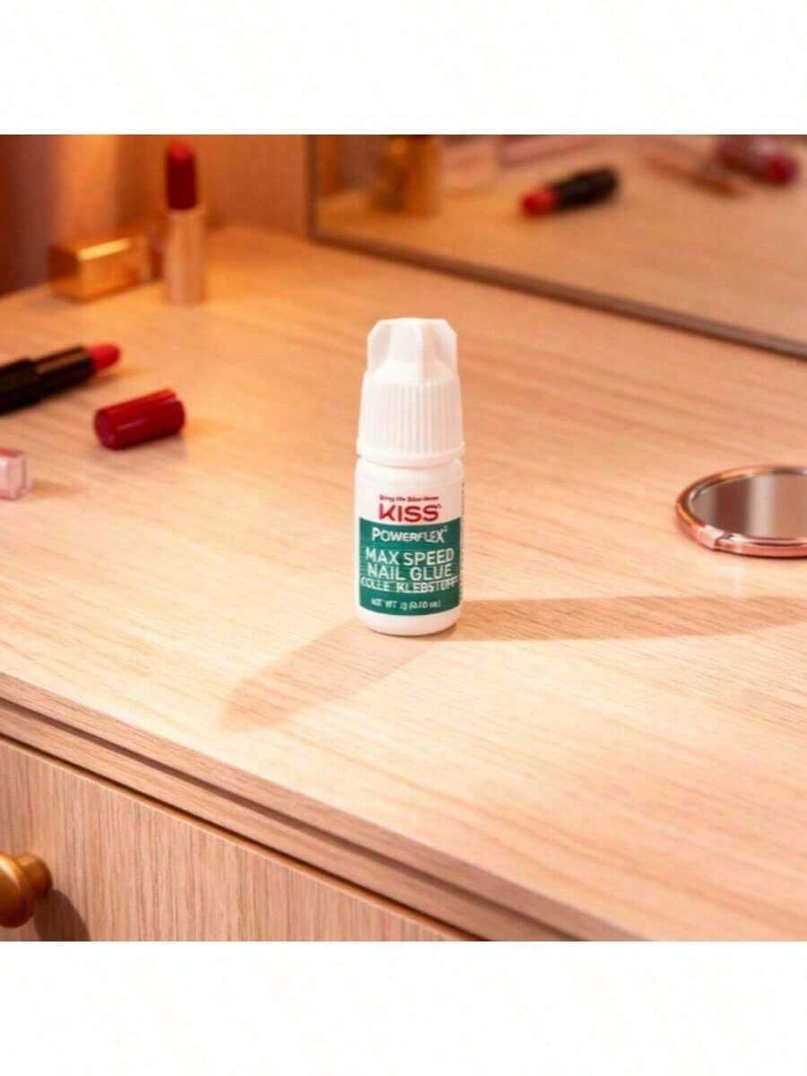 KISS PowerFlex Max Speed Nail Glue - Fast-Drying Adhesive For Glue-On Nails, Tips & Wraps (3g) With Nozzle Tip Applicator - 白色 - 查看 1