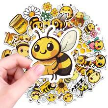 优雅正念格言贴纸系列 - 手写和印刷的“无反应，唯有意图”贴纸，适用于水瓶、计划本和个人文具。 - 彩色 - 查看 2