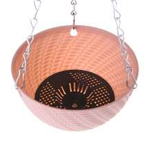 1 PC Fashion Succulent Plant Balcony Bracketplant Flower Pots Hanging Basket Rattan Pattern Chains Flowerpot - Multicolor - View 6