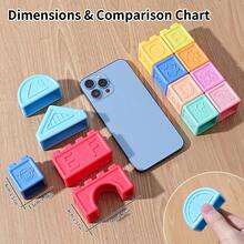 Set di blocchi di costruzione in gomma morbida per bambini da 0 a 3 anni, design innovativo | Dimensioni ingrandite anti-soffocamento | Giocattoli educativi da schiacciare e impilare | Masticabili e bollibili | Set da 12/20/32/40/48/60 pezzi | Perfetto come regalo per bambini per il ritorno a scuola, Ognissanti e Natale - Multicolore - Visualizzare 6