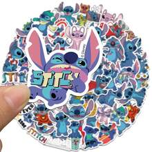 Disney 50pcs Stitch Stickers, Creative Graffiti Stickers, Office Supplies, Phone And Computer Stickers, High-Quality, Beautiful And Cool Stickers, Fun And Classic Colorful Cartoon Design, Gift Decoration, Phone Case Decoration, Reusable, Colorful Cartoon Design, Suitable For Water Bottles, Skateboards, Mobile Phones, Etc. Perfect For School Supplies And A Great Gift For Holidays. - 50pcs - View 6