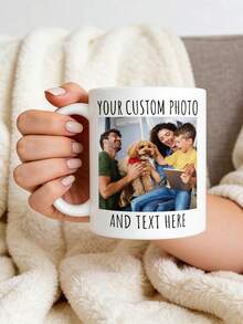1Pc Personalized Family Coffee Mug – Custom Name & Photo Ceramic Cup, Microwave & Dishwasher Drinkware, Warm Housewarming Gift For Family, Parents & Kids, Cozy Home Office Daily Use, Birthday & Holiday Present - Multicolor - View 7