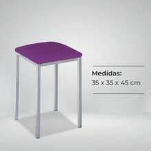 Astimesa - Tabourets de cuisine rembourrés - Structure solide et ferme - Structure couleur aluminium et siè - Couleur du siè: orange. Contenu : 2 unités. Dimensions : 35 x 35 x 45 DX5M - Berenjena - Voir 7