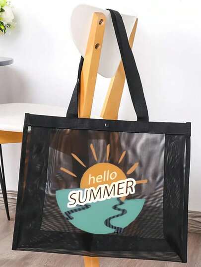 Women's Summer Beach Tote Bag - A Mother's Day Gift Option. This Multi-Functional Mesh Shoulder Bag Can Also Be Worn Crossbody. It Is An Ideal Choice For Travel And Outdoor Activities. It Can Be Used As A Summer Beach Vacation Toiletry Bag To Store Bathroom Items. Furthermore, It Is A Must-Have For Vacations, Studying, Traveling, And Dorm Room Essentials. It Can Also Be Used As A Beach Accessory And Pool Float Storage Bag.