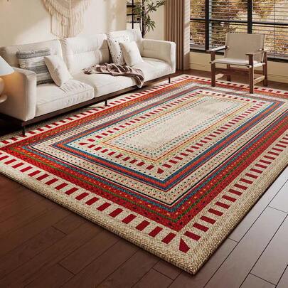 1件复古优雅彩色摩洛哥风格图案地毯，复古地毯，房间装饰地毯，家居装饰地毯，沙发座垫地毯，卧室装饰地毯，小地毯，现代创意时尚地毯，客厅地毯，卧室地毯，户外地毯，可水洗地毯，送给男孩女孩的礼物，感恩节地毯，柔软可机洗，适合客厅、办公室、咖啡厅和阳台装饰