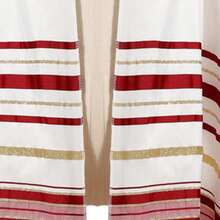 1pc Quilted Casual Polyester Prayer Shawl - Red - View 4