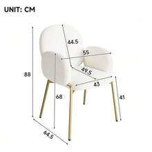 Dimensions: B55 * T64.5 * H88 Cm - Beige - View 4