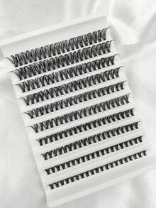 200 piezas Pestañas individuales rizado D 40D Aspecto natural Pestañas en racimo Longitud 8-16mm Extensión de pestañas mixtas Racimos ligeros y esponjosos Extensión de pestañas DIY en casa Pestañas postizas en racimo Pestañas postizas individuales - D - Ver 6