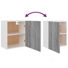 vidaXL Hängeschrank Lyon Grau Sonoma 50x31x60 cm Holzwerkstoff - Grau - Übersicht 7