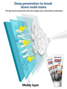 1pc Anti-Mold Cleaning Gel, Suitable For Kitchen, Bathroom, Refrigerator Seals, Washing Machines, Countertops, Walls, Removes Mold, Approx. 120g - Liquid - View 3