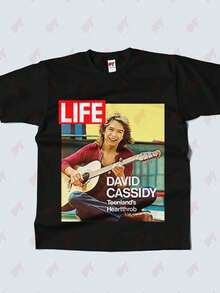 David Cassidy Seventies Boy Band Partridge X99J Tee - Black - View 2