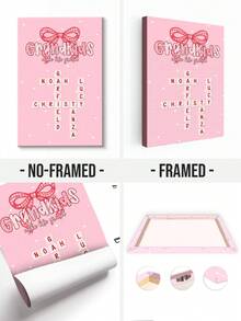 Catygift 定制祖孙帆布画，孙辈送给爷爷奶奶的个性化家庭艺术礼物，可定制姓名和背景，祖孙主题装饰画 - As Shown - 查看 15