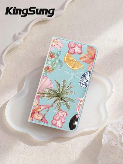 Kingsung Portadocumentos de coche de elementos marinos de piel sintética, elegante portador de licencia de conducir, bolso de identificación de mujer, cartera y estuche para tarjetas, organizador de guantera para registro, , licencia de conducir, pasaporte y tarjetas | Esencial para viajes/vacaciones, regalo perfecto para propietarios de automóviles/camiones/motocicletas/remolques (cumpleaños/Día de San Valentín/aniversario) Accesorio de vuelta a la escuela