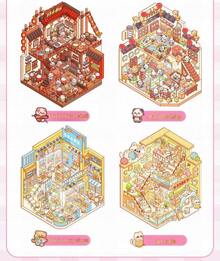 3.0 Version Tilado Miniature Scene Collection Book 3.0 - 15 Sticker Sheets, 10 Backing Cards, 10 Reference Images, 1 Tweezers, 3D Miniature House Crafting Kit For DIY Collages, Art Stickers, Housewarming Scrapbook Supplies - 粉紅色 + 紫色 + 鑷子 - 查看 4