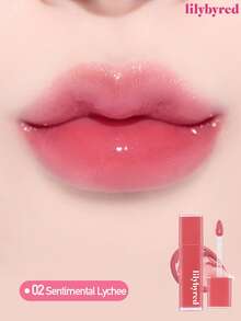 lilybyred K-Beauty Bloody Liar 唇釉，亮泽唇彩，色彩鲜艳水润，如糖浆般闪亮，滋润保湿，持久不晕染，不粘腻，轻盈如镜，打造水润唇妆，丰唇提亮，适合戴口罩使用，不留白痕，韩式彩妆 - 02 Sentimental Lychee - 查看 2