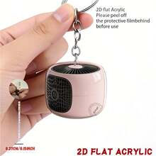2D Flat Portable Mini Speaker Keychain With Music Playback Function - Compatible With Spotify And Other Music Apps, Zinc Alloy Ring, Natural Sound Effect - Hands-Free Car/Backpack Speaker, Ideal For Music Lovers (No Headphones Needed) - Elegant Tech Gift For Smartphones, 2D Flat Design - Multicolor - View 11