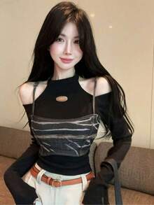 Women Tops - Black - View 8