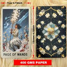 空灵绽放塔罗牌，78张牌附指南，梦幻月光魔法塔罗牌，用于自我发现、占卜和预言，卡牌游戏，12x7厘米，塔罗牌 - 彩色 - 查看 2
