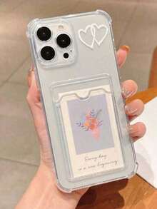 1pc Transparent Card Slot Stand Phone Case Compatible With IPhone 15, 14, 13, 12, 11 Pro Max, 14 Plus, Transparent Wallet Silicone Shockproof Back Cover Waterproof Anti-Fall Scratch ResistantFOR-YOUR-BELOVED-PHONE Christmas Gifts Christmas Gifts - 規格9(1件) - 查看 5