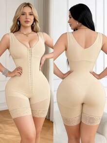 Women's Faja Moldeadoras Colombianas Lace Accent Design With Anti-Slip Technology | Breathable Compression Body Shapewear With Snap Crotch & Adjustable Hooks, Everyday Shapewear Bodysuit For Post-Surgery & Fitness - Nhiều màu - Xem 1