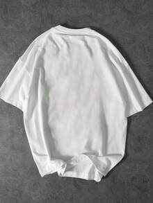 MAISONFOX Áo thun nam LA 23 Duck Baseball Print phong cách retro, in hình phong cách grunge, quần áo đường phố, trang phục Cơ đốc giáo, áo thun cỡ lớn, áo in hình Chúa Giê-su, áo thun đồ họa Y2K, áo thun, quần áo Cơ đốc giáo, chơi chữ phong cách Gothic - trắng - Xem 2