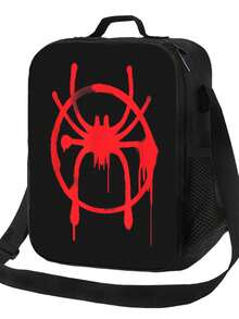 Parallel Universe Red Logo   Brave Miles Morales  Insulated Reusable Lunch Bags Portable For Men Women School Restaurant Office Home Outdoor, - màu đen - Xem 5