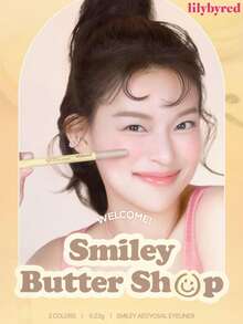 lilybyred Korean Style Eyeliner Pencil, Double-Ended Eyeliner & Highlighter Pencil, 2mm Flat Tip + 3mm Round Tip, Eyeliner Gel Pencil, Tin Tip Design, Easy To Use, Smooth & Vivid Color, Waterproof & Sweat-Proof, Korean Makeup - 01 Smile Smile - 查看 3