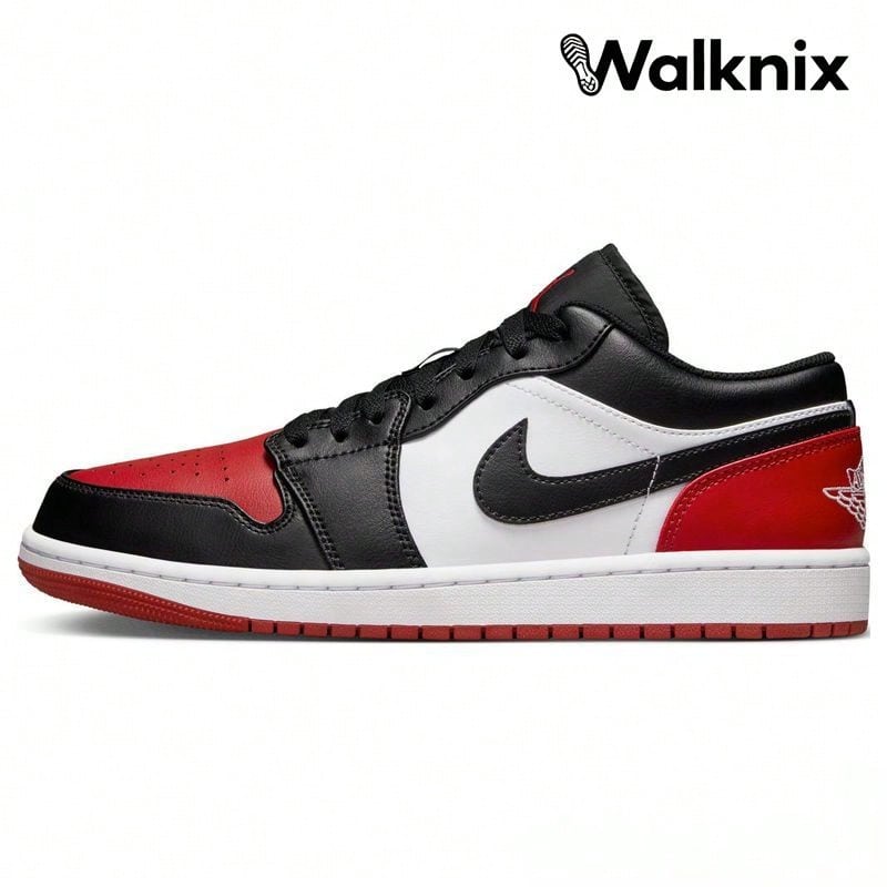 Air Jordan 1 Low 'Bred Toe 2.0' White Varsity-Red Black Sneakers Men 553558-161 - 彩色 - 查看 1