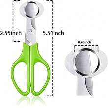 1 pieza Abridor de huevos de acero inoxidable para olla de cocción lenta, tijeras para codorniz, juego de cocina, comedor y bar, antiadherente - Verde - Ver 2