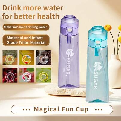 Finally, There Is A Water Bottle With Fragrance, Making Hydration More Fun! This Water Bottle Contains 5 Flavored Capsules, Changing The Way I Stay Hydrated.