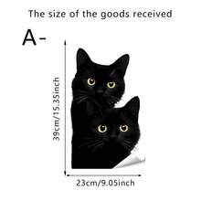 1/3pcs Summer Black Cat & Rabbit Window Stickers, Removable Gel-Free Static Cling Transparent Film, Cute Animal Decor For Bedroom And Living Room - Animal Window Stickers - View 12