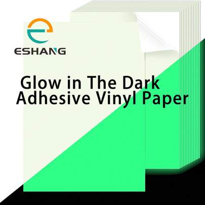 Glow Dark Printable Vinyl A4, 5 Sheets For Inkjet Printers, Luminous Self-Adhesive Paper, Night Safety & Creative DIY Pack: 5 Sheets A4 Inkjet Glow Sticker Paper, Illuminate Your Projects After Dark
