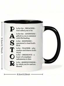 11oz Priest Thank You Mug | Insulated Heatproof Ceramic Cup | Reusable Dishwasher | Perfect Birthday & Holiday Gift For Him/Her | Includes Priest Definition - Black and White - View 6