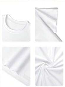 Boys' Cotton Round Neck T-Shirt, Casual And Comfortable Spring And Summer Short-Sleeved Printed Top - trắng - Xem 5