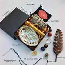 Crystals And Healing Stones Kit In Gift Box - 7 Chakra Stones Healing Crystals Set, Rose Quartz, Amethyst Cluster, Quartz Points, Chakra , Chakra Lava Bracelet Set - Multicolor - View 3