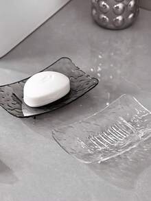 1 pieza Bandeja de baño, Plato de jabón con patrón de glaciar. Soporte de jabón de drenaje, Caja de jabón de baño, Plato de jabón de tocador, Dispensador de jabón montado en la pared - Multicolor - Ver 6