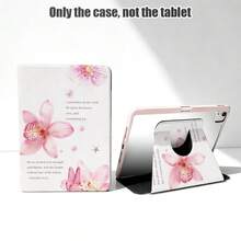 花朵图案 1 件装翻盖平板电脑保护套，带笔槽，粉色花卉图案，720 度旋转支架，PU 皮革材质，带自动休眠/唤醒功能，兼容 Honor Pad 8/9/10、Honor GT 11.5 英寸/X7/X8A/X9/X8Pro/X9Pro/V9/V8 Pro、MatePad 11 英寸 2023/2022 款/MatePad 11.5 (2026) 以及其他苹果平板电脑型号等。 - 彩色 - 查看 8