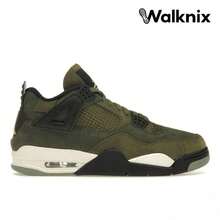 Air Jordan 4 Retro SE Craft 'Olive' Green Medium-Olive Pale-Vanilla Khaki Black Sail Sneakers Men FB9927-200 - 彩色 - 查看 1