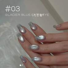 MIANEL 12ml 春季新款蓝色玻璃珠猫眼凝胶指甲油 蓝色水晶指甲油 蓝色美甲UV灯 春季美甲 冬季美甲 情人节美甲 沙龙专用美甲用品 - 彩色 - 查看 15