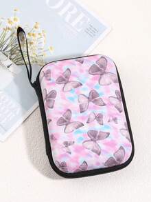 Flower Love Bow Computer Peripheral Cable U Disk SD Card Hard Disk Mouse Data Cable Adapter Bluetooth Earphones EVA Storage Bag - Multicolor - View 8