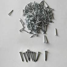 320 piezas de clavos de acero y cemento - Clavos para trabajos de madera y paredes - Clavos de acero endurecido de alta resistencia para colgar cuadros - Clavos de acero endurecido - Clavos de acero y cemento - 320 clavos de cemento - Ver 6